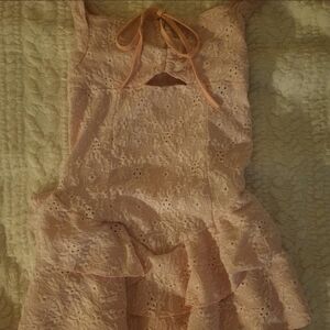 SHEIN Pink Lace Mini Dress